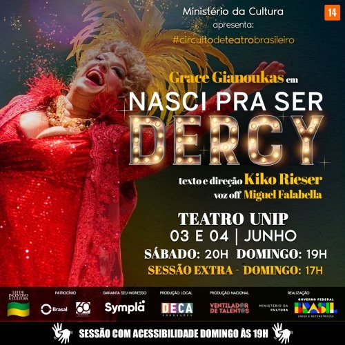Espetáculo Nasci pra ser Dercy em Brasília_deboa Brasilia