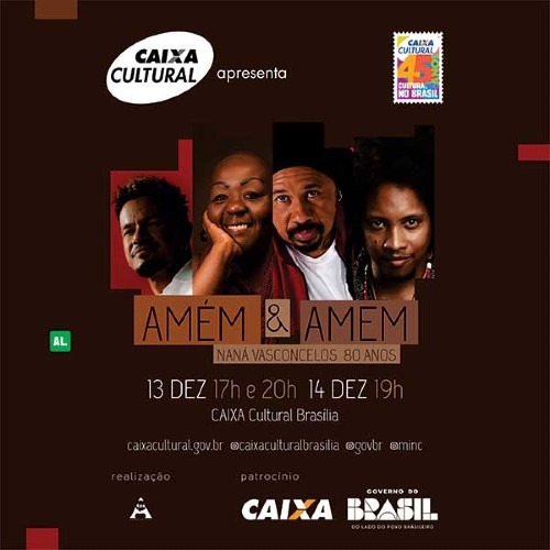Espetáculo Amém e Amem – Naná Vasconcelos 80 anos em Brasília_DeBoa Brasília