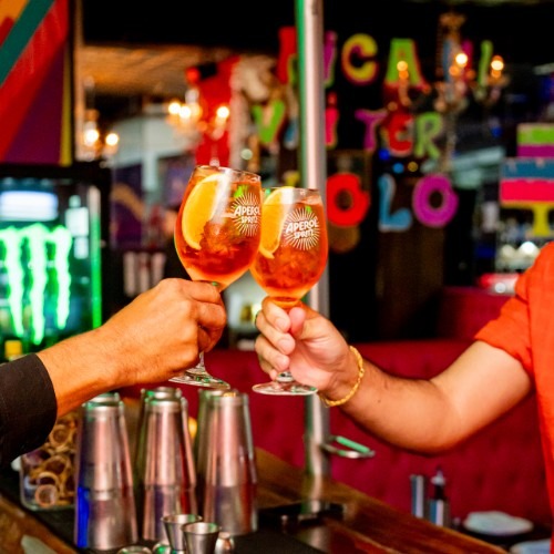 Aperol Spritz no restaurante Universal_DeBoa Brasília